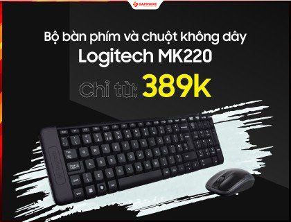 bộ bàn phím và chuột không dây Logitech MK220